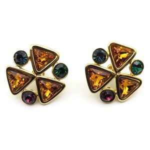 90s Napier Royalton Rhinestone Vintage Earrings
